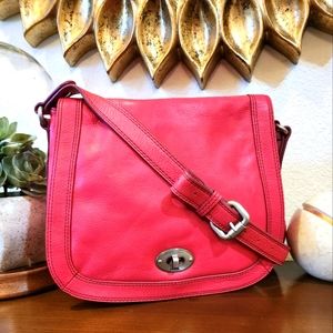 Fossil Pink Leather Crossbody/Shoulder/Messenger Bag